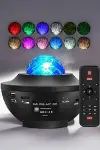 Çocuklara Özel Şarjlı Bluetooth Hoparlör Parti Led Lambası Yıldızlı Projeksiyon-3
