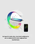 RGB Işıklı Kablosuz Şarjlı Hoparlör – FM Radyolu Akıllı Gece Lambası-4