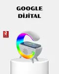 RGB Işıklı Kablosuz Şarjlı Hoparlör – FM Radyolu Akıllı Gece Lambası-1