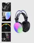 RGB Işıklı Kablosuz Kulaklık Bluetooth 5.3 800mAh Ergonok IPX4 Dayanıklı-3