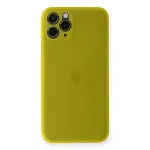 Apple iPhone 11 Pro Max Kılıf PP Ultra İnce Kapak - Sarı-2