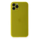 Apple iPhone 11 Pro Max Kılıf PP Ultra İnce Kapak - Sarı-3
