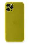 Apple iPhone 11 Pro Max Kılıf PP Ultra İnce Kapak - Sarı-1