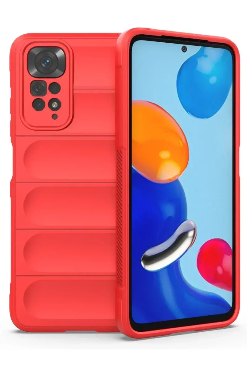 Xiao Red Note 11 Kılıf Optimum Silikon - Kırmızı