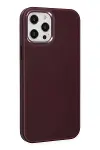 Apple iPhone 12 Pro Max Kılıf Asya Deri Silikon - Mürdüm-2