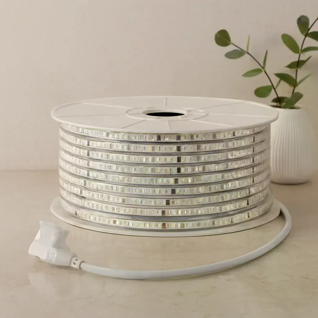 Dış Mekan 220V Şerit LED 120LED 100m (3000K / Günışık)