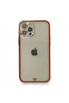 Apple iPhone 12 Pro Kılıf Liva Taşlı Silikon - Kırmızı-1