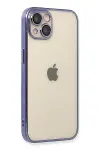 Apple iPhone 13 Kılıf Razer Lensli Silikon - Mor-2