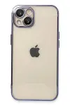 Apple iPhone 13 Kılıf Razer Lensli Silikon - Mor-1