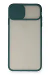 Apple iPhone X Kılıf Palm Buzlu Kamera Sürgülü Silikon - Yeşil-2