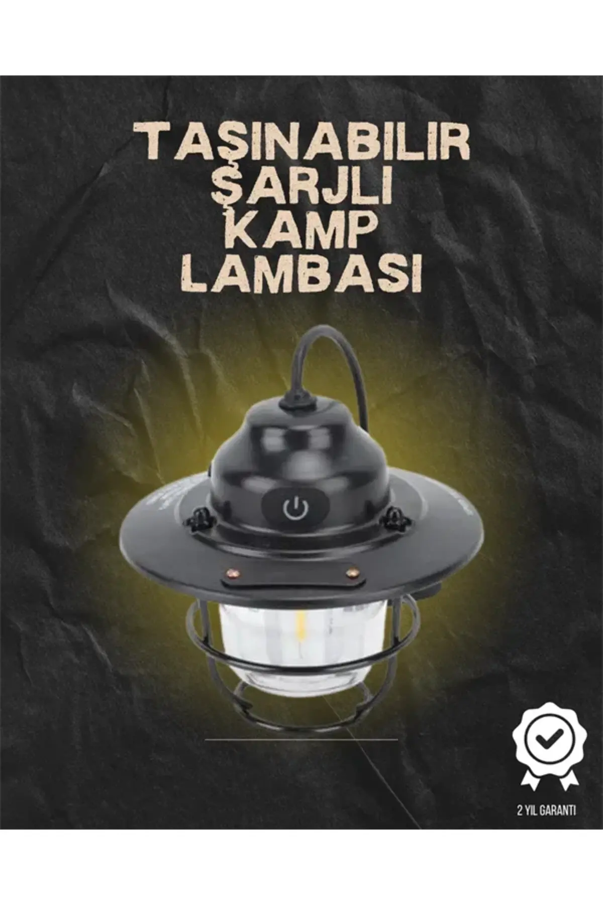Kamp ve Bahçe İçin Retro LED Fener – Sıcak Işık, Uzun Ömürlü Batarya