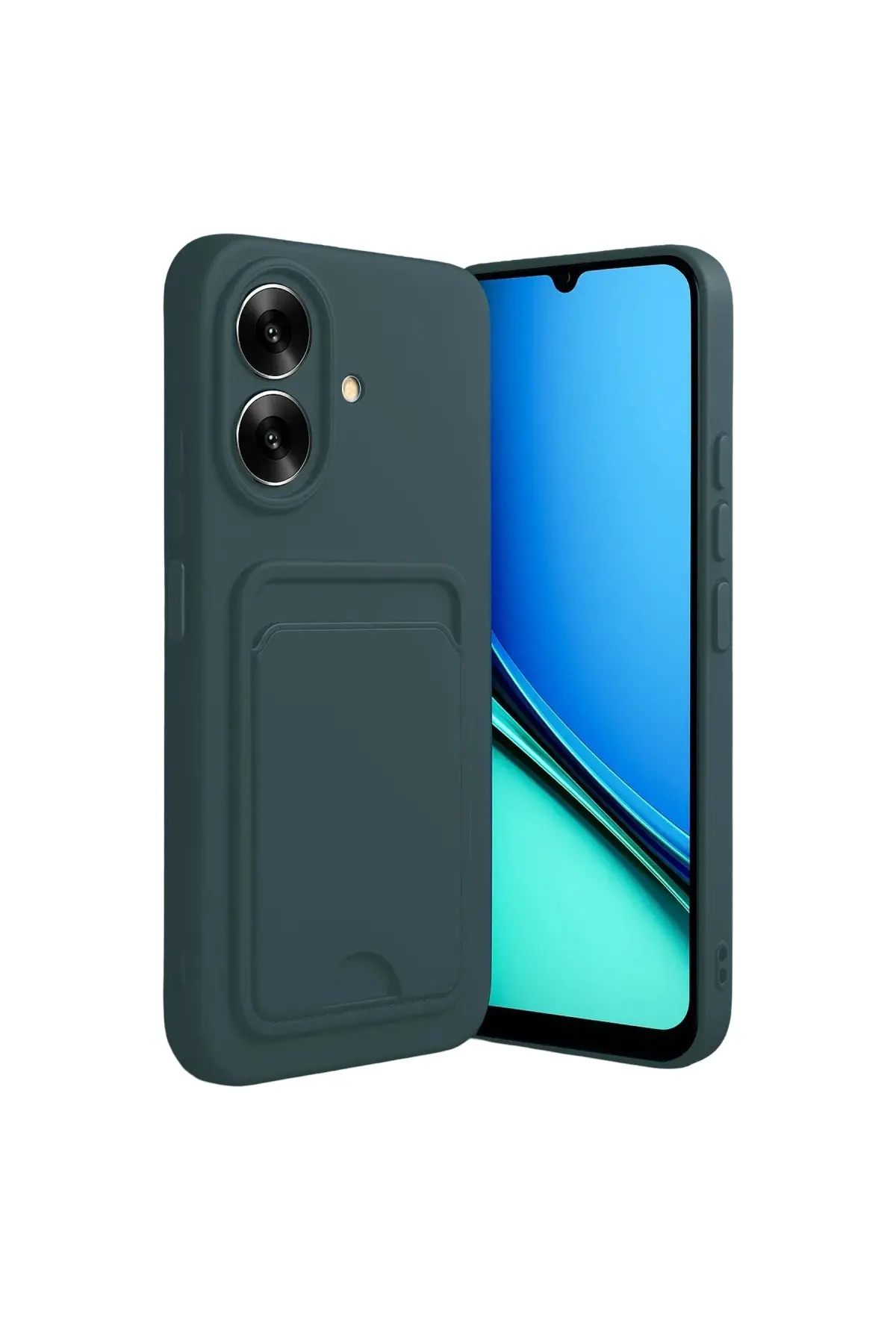 Realme Note 60 Kelvin Kartvizitli Silikon - Koyu Yeşil