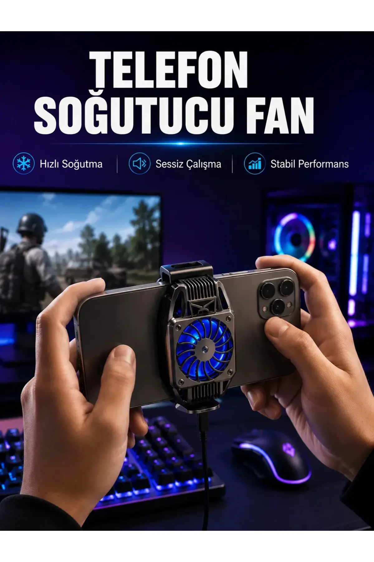 Mobil Telefon Soğutucu Fan Yüksek Soğutma Performansı