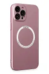 Apple iPhone 12 Pro Kılıf Jack Magneticsafe Lens Silikon - Rose Gold-2