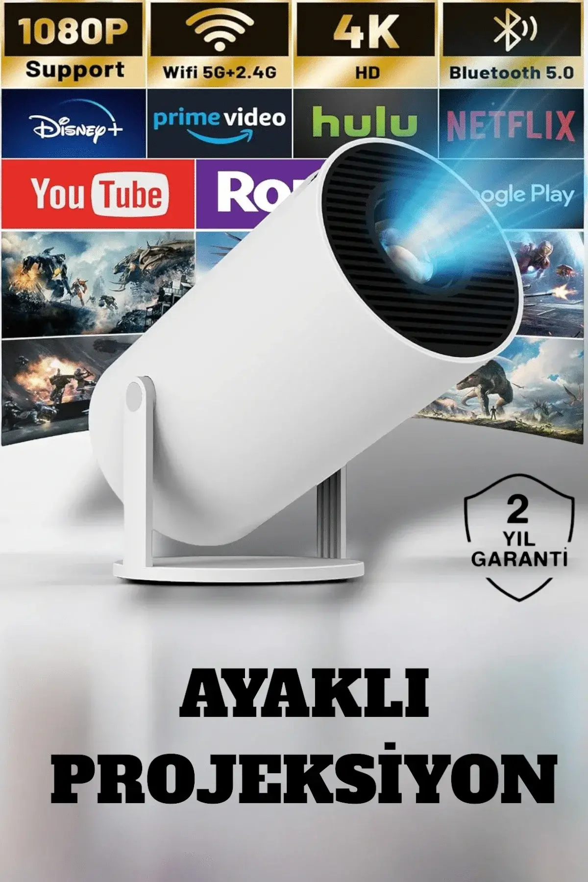 HD ve Full HD Teknolojili 160 ANSI Lümen Kablosuz Projeksiyon