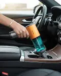 Araç İçi Mini El Süpürgesi Şarjlı Güçlü Vakum-1