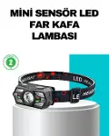 Hareket Sensörlü Şarjlı LED Far Suya Dayanıklı Çok Modlu-1