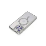 Apple İphone 15 Pro Kılıf Joke Simli Magneticsafe Kılıf - Gümüş-2