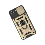 Apple İphone 7 Plus Kılıf Pars Lens Yüzüklü Silikon - Gold-3