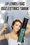 Fön Tarak Saç Düzleştirici Üflemeli Fön Makinesi Sıkı Dişli Taşınabilir-1