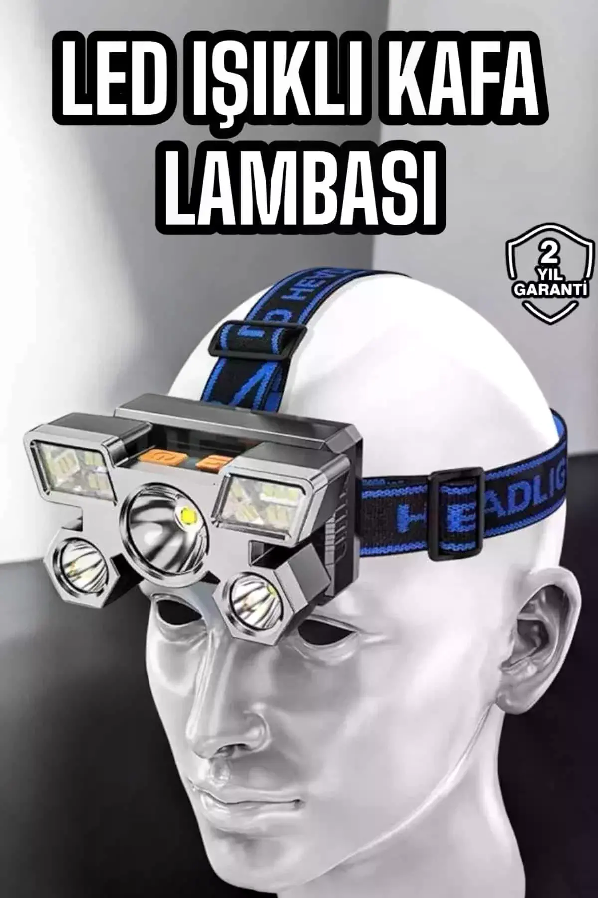 Kafa Lambası Hafif ve Esnek Çift Anahtarlı Far Led Işık