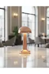 Şarjlı LED Masa Lambası 3 Kademe Dokunmatik Bronz Modern Tasarım-1