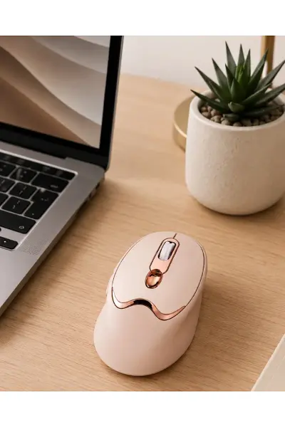 Ofis ve Laptop Kullanımına Uygun Şarjlı Wireless Mouse Sessiz Tuşlu
