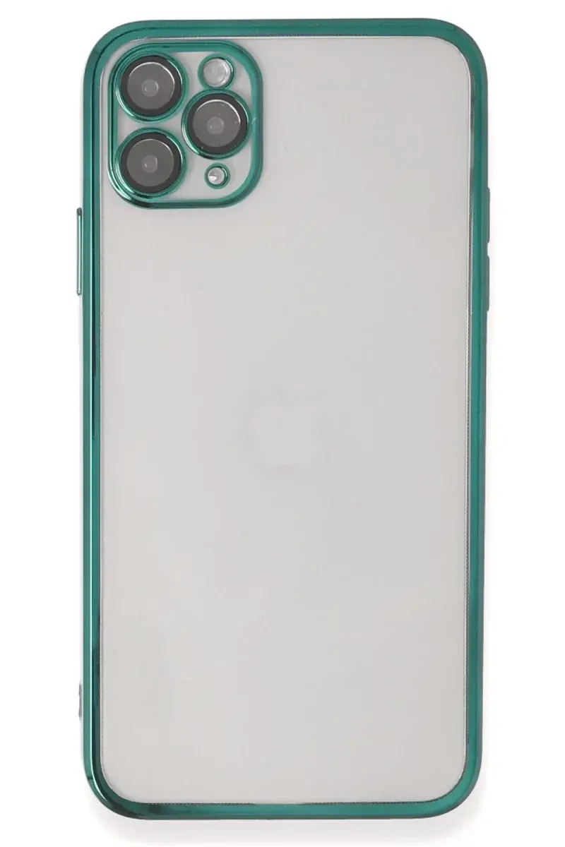 Apple iPhone 11 Pro Kılıf Razer Lensli Silikon - Yeşil