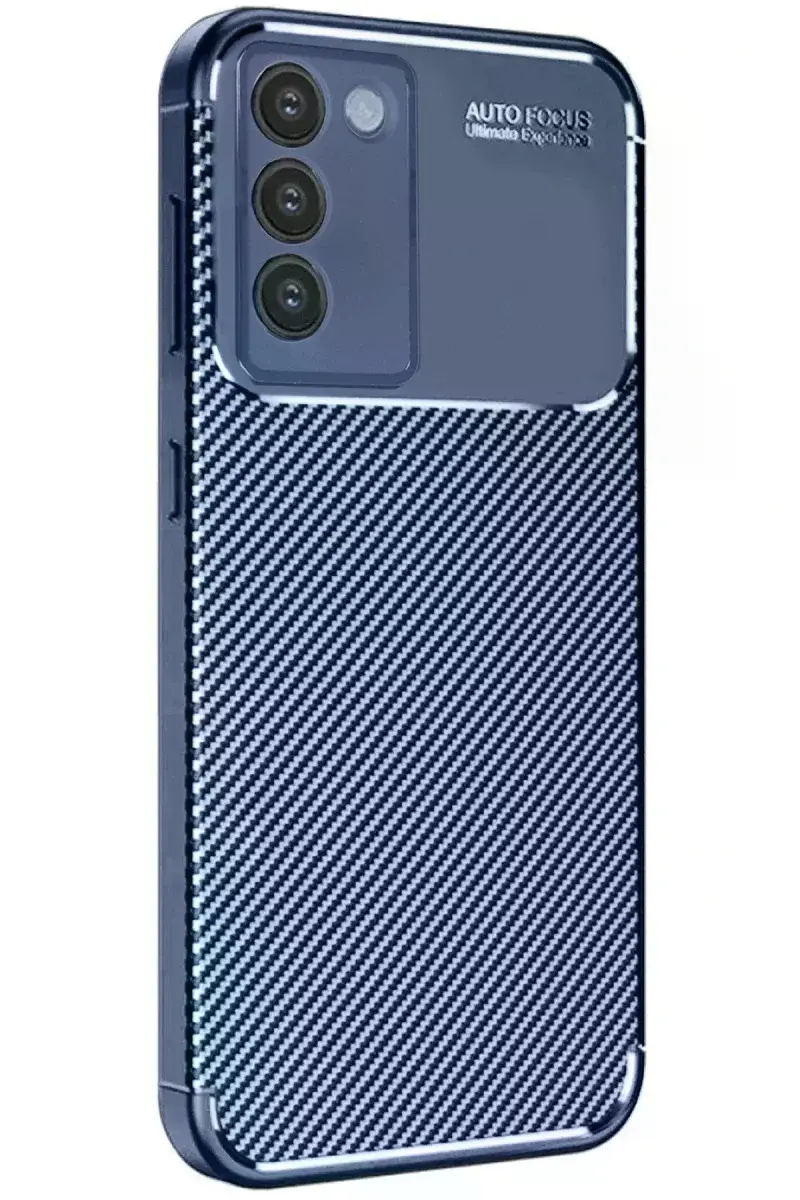 Vivo V30 Lite 4G Kılıf Auto Focus Karbon Kapak - Lacivert