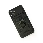 Apple İphone 11 Pro Kılıf Pars Lens Yüzüklü Silikon - Siyah-3