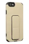 Apple iPhone 6 Kılıf Mega Standlı Silikon - Gold-3