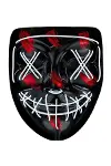 Hallowen Parti Maskesi Neon Led Işıklı Maske 3 Modlu Cadılar Bayramı Maskesi-1
