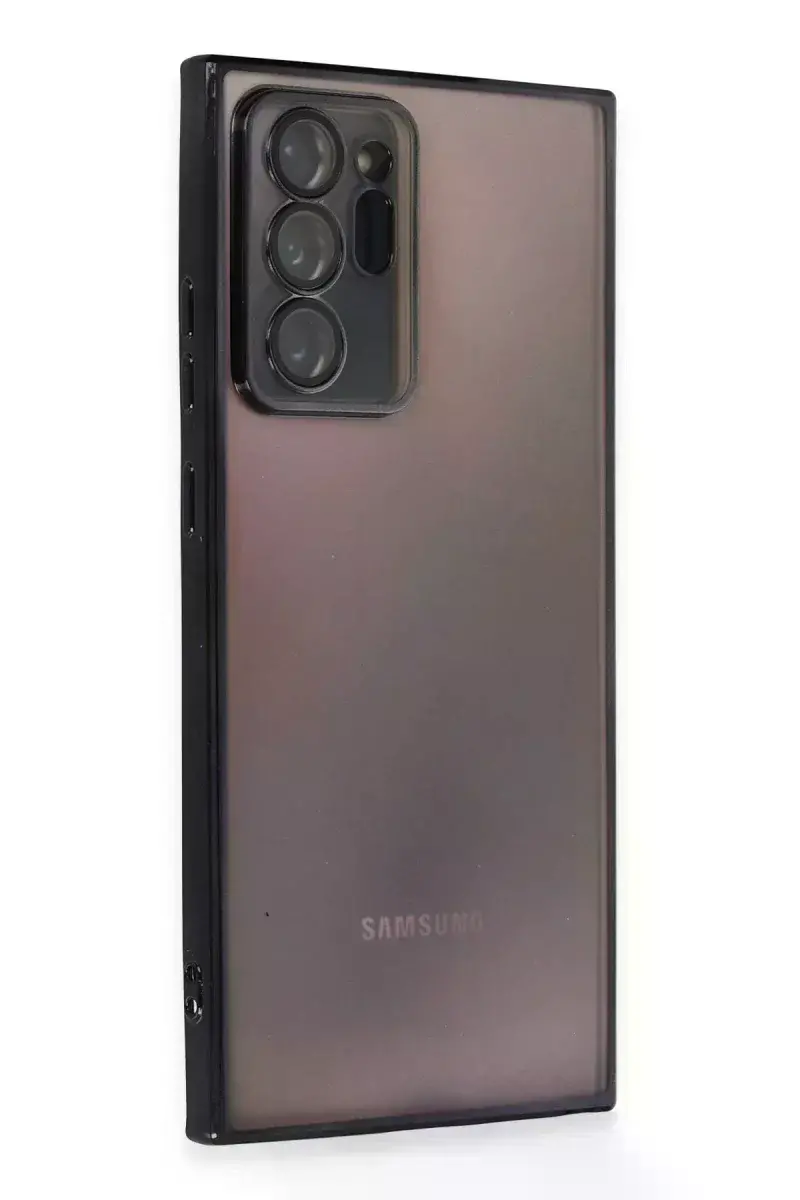 Samsung Galaxy Note 20 Ultra Kılıf Razer Lensli Silikon - Siyah