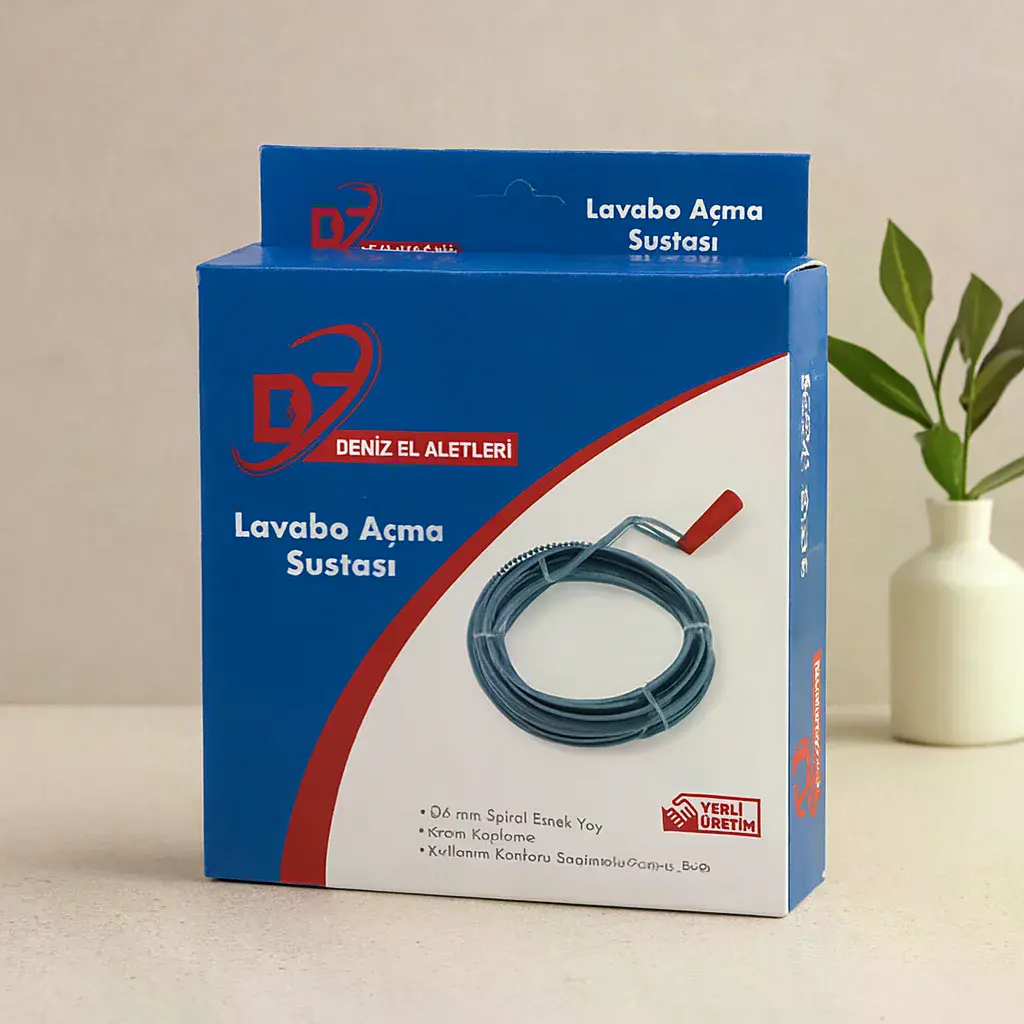 8 m Spiral Esnek Yay Lavabo Gider Açıcı
