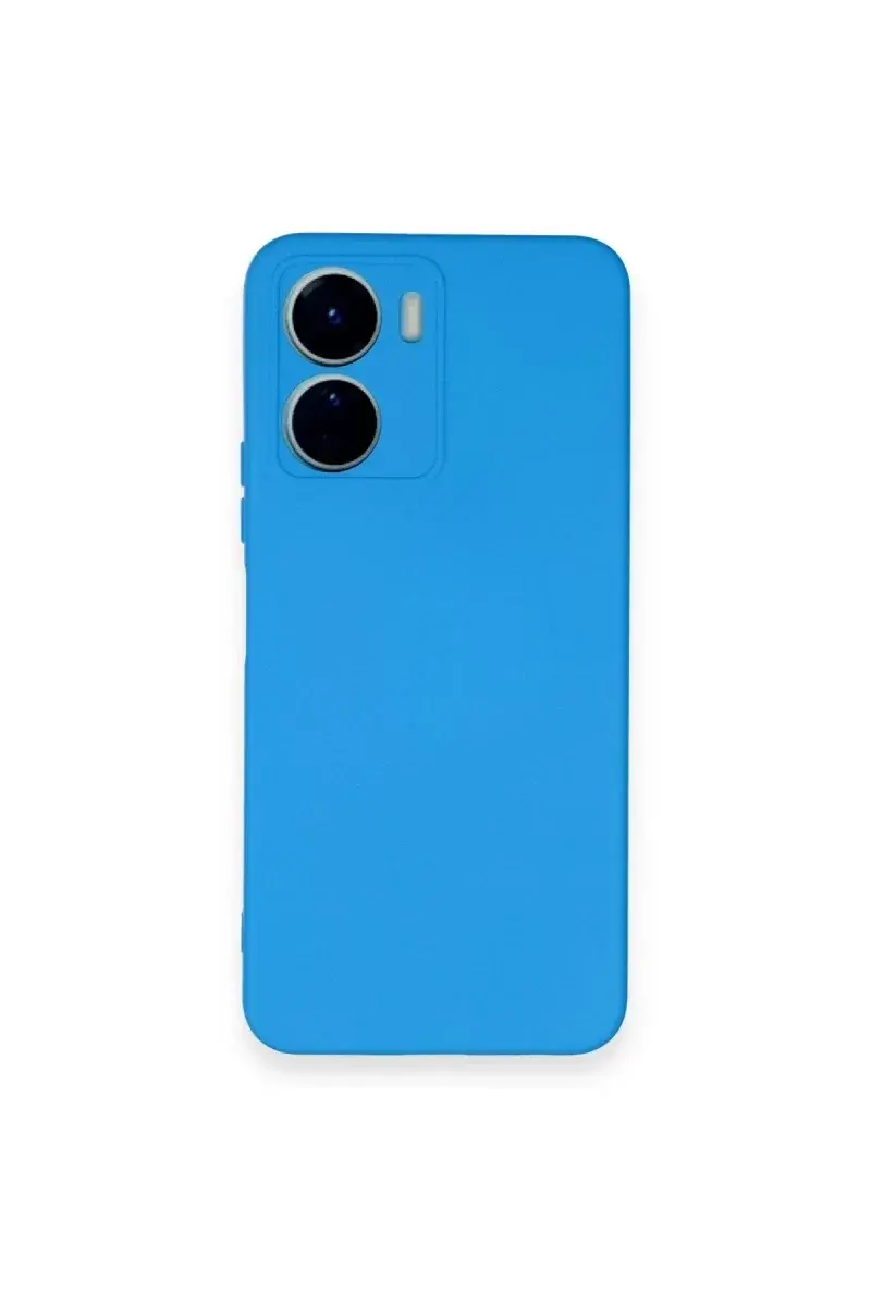 Vivo Y16 Kılıf Nano içi Kadife Silikon - Mavi