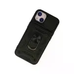 Apple İphone 13 Kılıf Pars Lens Yüzüklü Silikon - Siyah-3