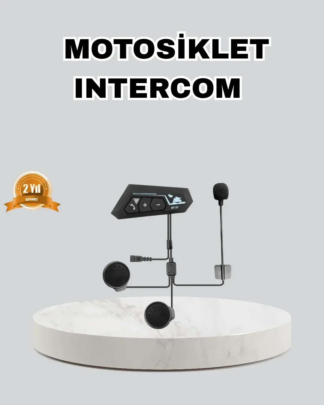 Motosiklet Kaskı İçin Bluetooth Kulaklık – Kablosuz, krofonlu, Gürültü Azaltmalı BT22