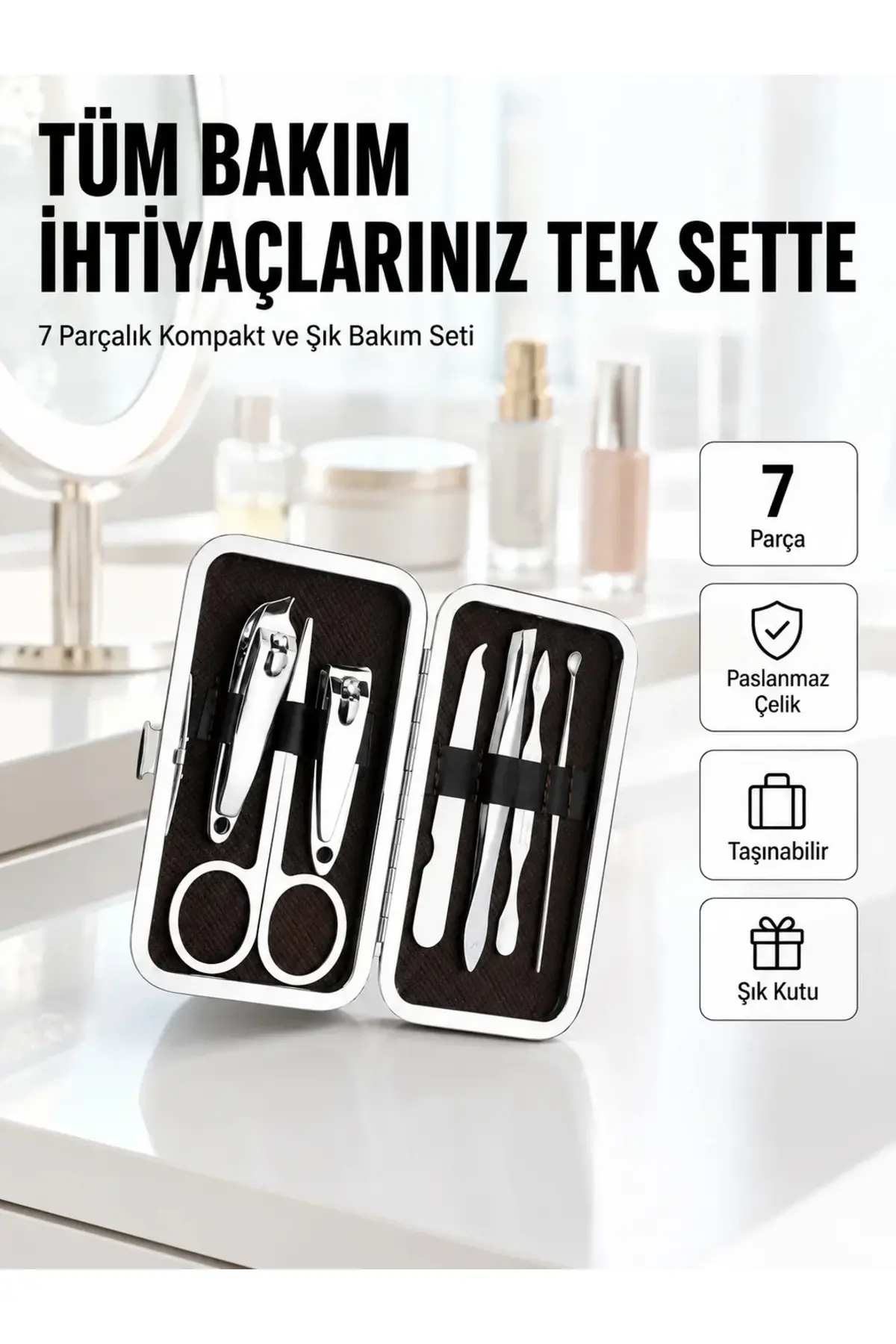 Seyahat İçin Uygun Çok Amaçlı Kişisel Bakım Seti