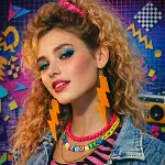 80’ler 9039lar Retro Neon Turuncu Şimşek Küpe 10 Cm-4