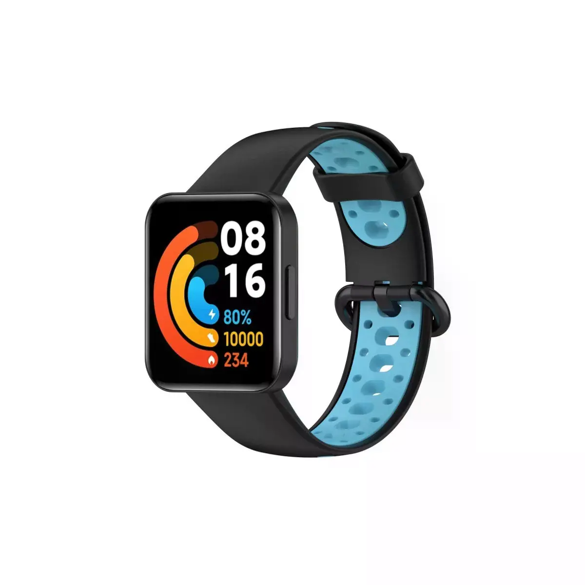 Xiao Red Watch 2 Spor Delikli Kordon - Siyah-mavi