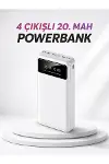 4 Çıkışlı 20.000 MAH Powerbank Taşınabilir Çoklu Giriş-1