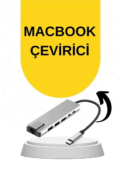 Macbook Pro/air Uyumlu USB Type-C 8 In 1 Hub Dönüştürücü Çevirici Çoklayıcı USB Hdmı Micro Sd 8 Giri