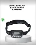 Gece Balıkçılığı İçin Ultra Parlak Şarjlı Kafa Lambası | 4 Işık Modu + USB Şarj-1