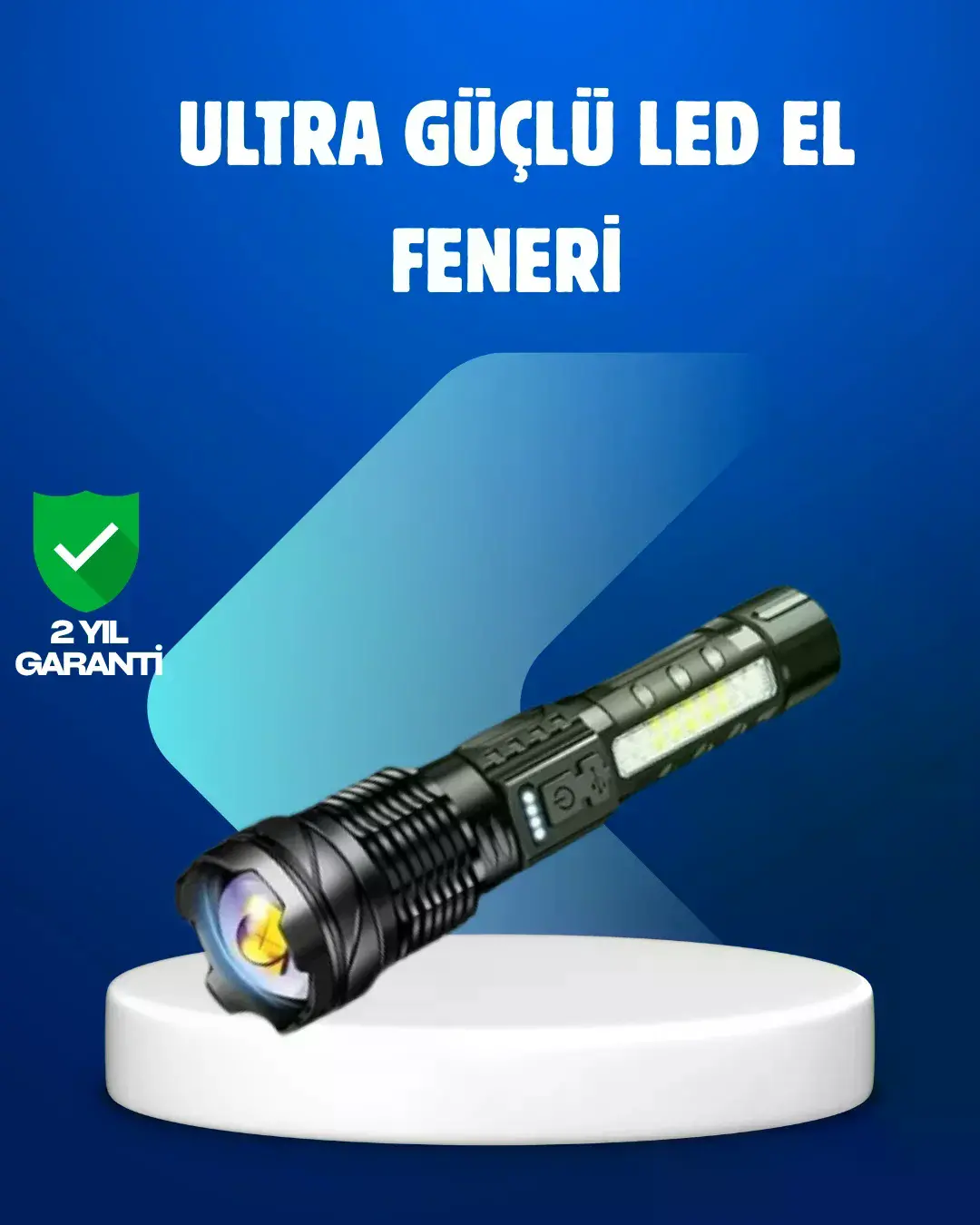 Güçlü LED El Feneri Şarj Edilebilir Çok Modlu
