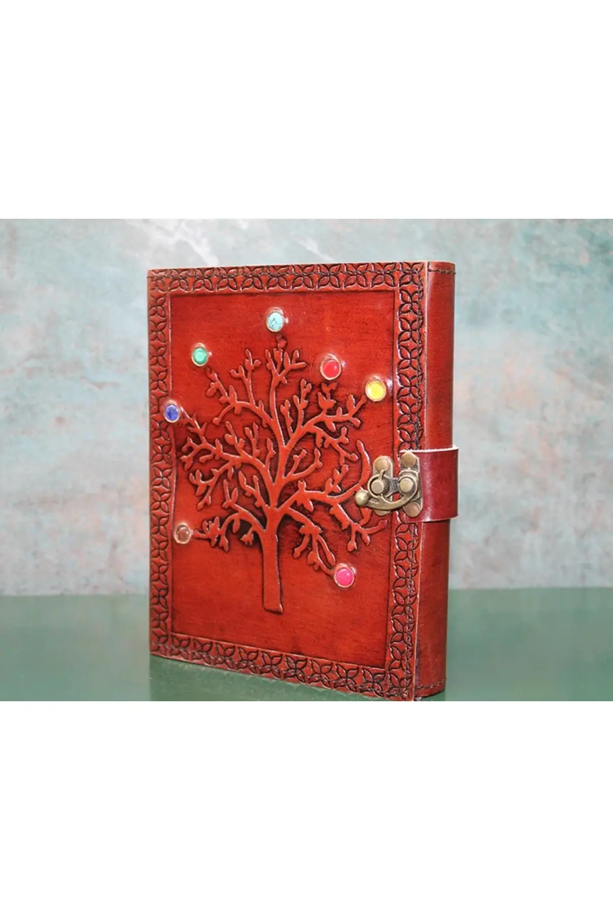 Taşlı Deri Defter Ksk3153