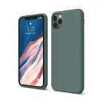 Apple iPhone 11 Pro Kılıf First Silikon - Koyu Yeşil-3