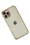 Apple iPhone 12 Pro Max Kılıf Razer Lensli Silikon - Gold-2