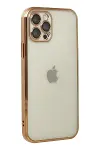 Apple iPhone 12 Pro Max Kılıf Razer Lensli Silikon - Gold-3