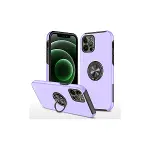 Apple iPhone 12 Pro Kılıf Elit Yüzüklü Kapak - Mor-3