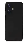 Realme C55 Kılıf Nano içi Kadife Silikon - Siyah-3